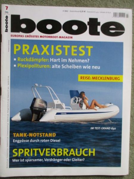 boote 7/2006 Van Wijk 1030,Grand S650NGL,Nimbus 340 Commander,