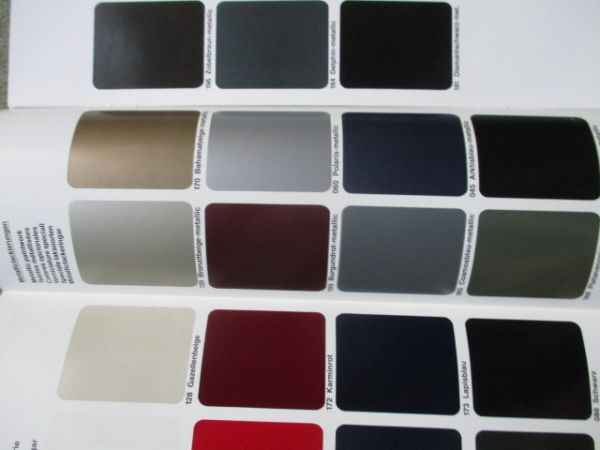 BMW 728i 732i 735i 745i E23 Farben/Polster Modelljahr 1985