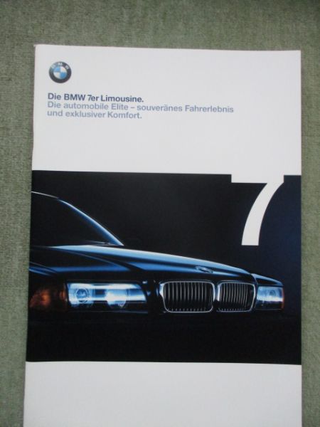 BMW 728i 735i +iL 740i 750i iL 725tds E38 Prospekt März 1998