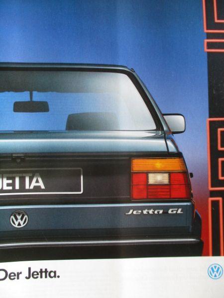 VW Jetta CL GL GT GTD Prospekt August 1988 40kw 53kw 51kw 66kw 79kw 82kw 102kw+Diesel 40kw 51kw