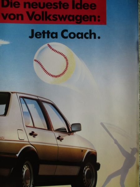 VW Jetta Typ16E Coach Sonderprospekt Februar 1988