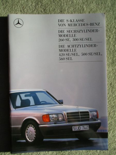 Mercedes Benz S-Klasse W126 260SE 300SE/SEL 420SE/L 500SE/L 560SEL Januar 1988 NEU