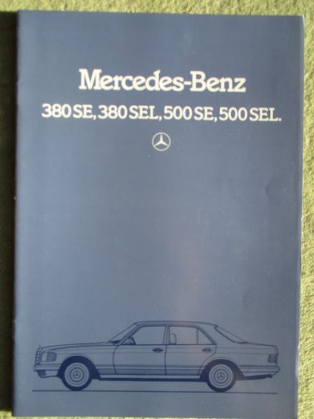 Mercedes Benz 380SE 380SEL 500SE 500SEL W126 Dezember 1983
