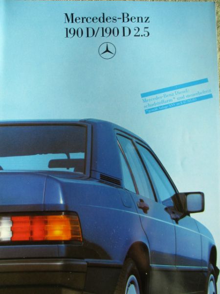 Mercedes Benz 190D +2.5 W201 Katalog November 1985