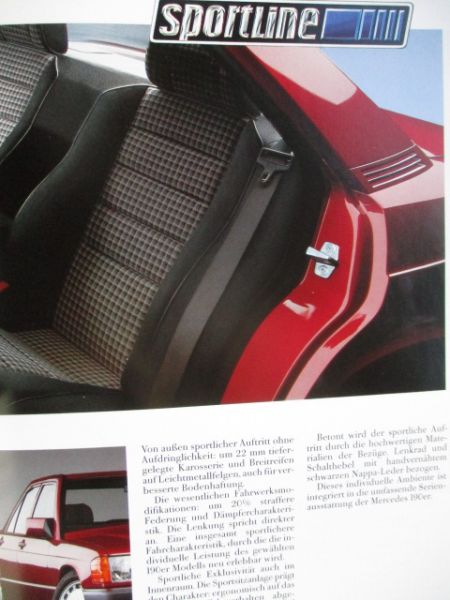 Mercedes Benz 190D +2.5 +turbo 190E 1.8 2.0 2.3 2.6 W201 +Sportline Januar 1991