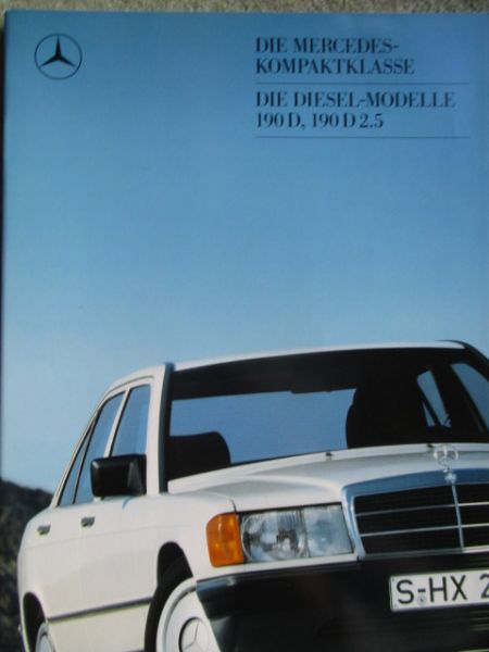 Mercedes Benz 190D +2.5 Prospekt W201 August 1987