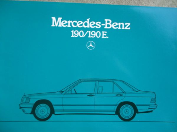 Mercedes Benz 190 +E W201 Katalog Querformat Januar 1985