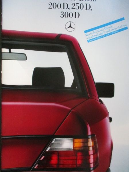 Mercedes Benz 200D 250D 300D W124 Katalog August 1985