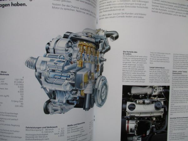 VW Corrado Typ53i Prodluktinformation Fakten Argumente für den Verkauf Juli 1988 intern