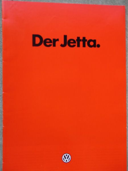 VW Jetta Typ16E Prospekt Januar 1985 Rarität