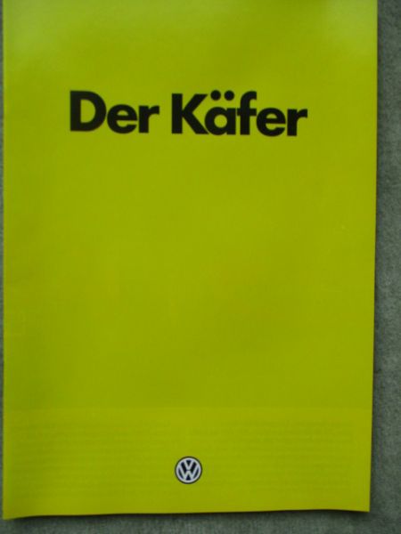 VW Käfer 1200L Prospekt Januar 1985 NEU Rarität