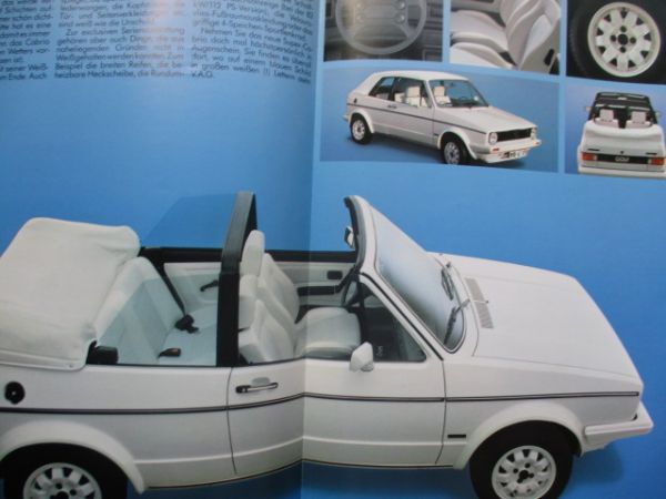 VW Golf Cabriolet Typ17 Sondermodell Weiß 55kw und 82kw Katalog