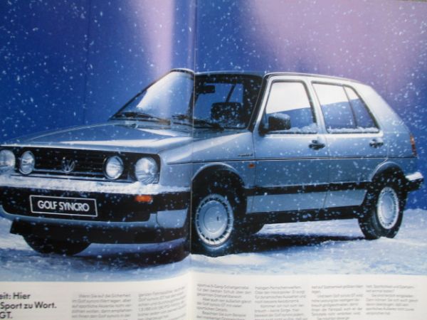 VW Golf II Syncro Katalog Januar 1988 +CL +GT 66kw/90PS Januar 1988