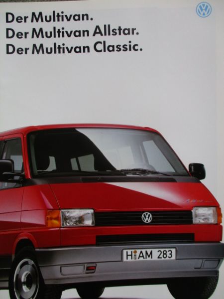 VW T4 Multivan +Allstar +Classic Katalog Juli 1994 2.0l und 2.5l,1.9l +1.9lTD +2.4l Diesel
