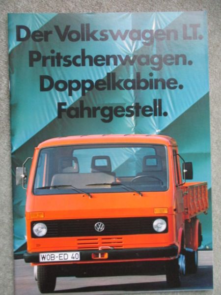 VW LT 28 31 35 Pritsche Fahrgestell Doppelkabine +LT50 +Pritsche August 1984