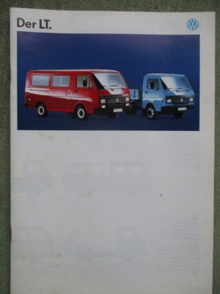 VW LT 28 Kombi Kastenwagen Tieflader +Fahrgestell Katalog August 1993