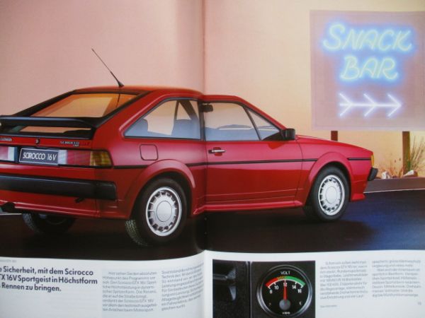 VW Scirocco Typ53b Prospekt GT GTX GT16V GTX16V 70kw 95kw August 1987