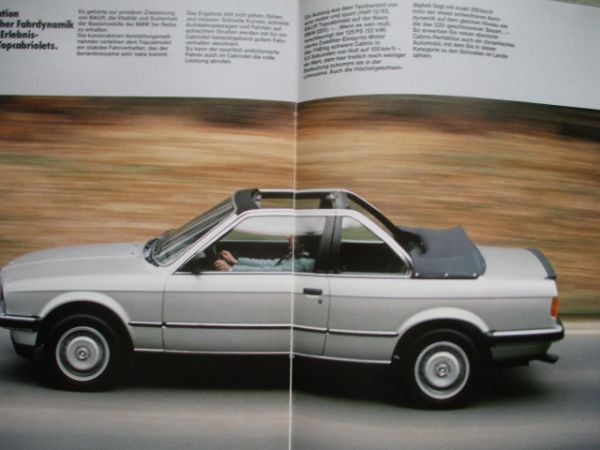 BMW Baur 316 318i 320i 323i E30 Topcabriolet Katalog