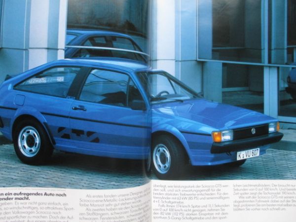 VW Scirocco GTS Typ53B 63kw 82kw Katalog Januar 1983