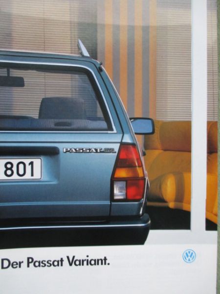 VW Passat Variant Typ32B 55kw 66kw 85kw 100kw 53kw 64kw 51kw 88kw+Diesel 40kw 51kw August 1987
