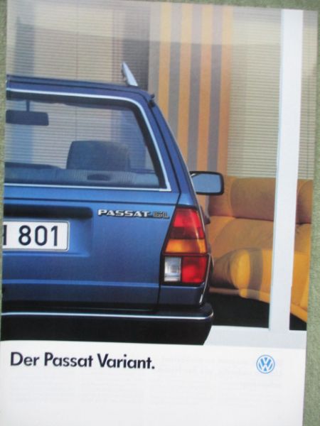 VW Passat Variant Typ32B +GT +syncro Katalog Januar 1987