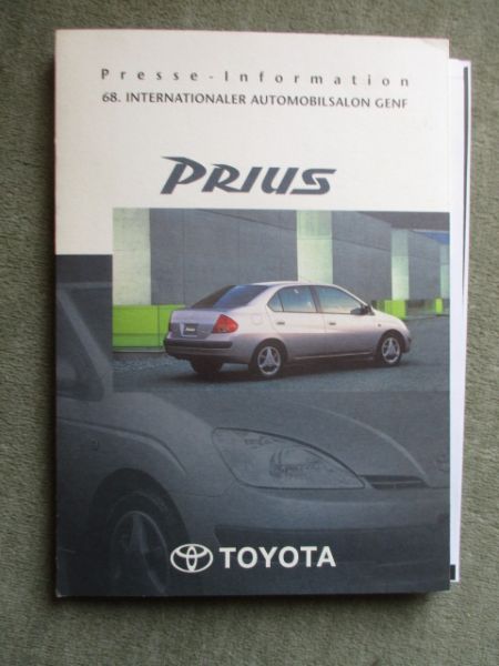 Toyota Prius Pressemappe Genf März 1998 +Fotos Rarität
