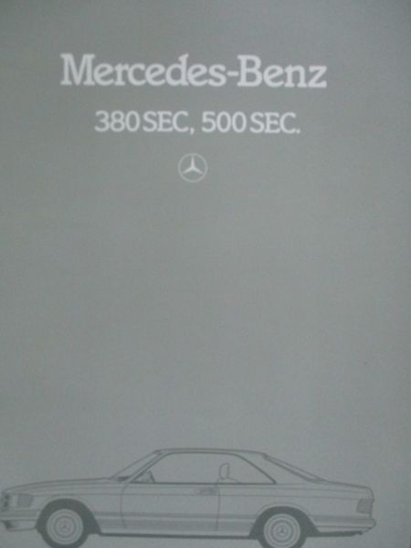 Mercedes Benz 380SEC 500SEC C126 Mai 1984