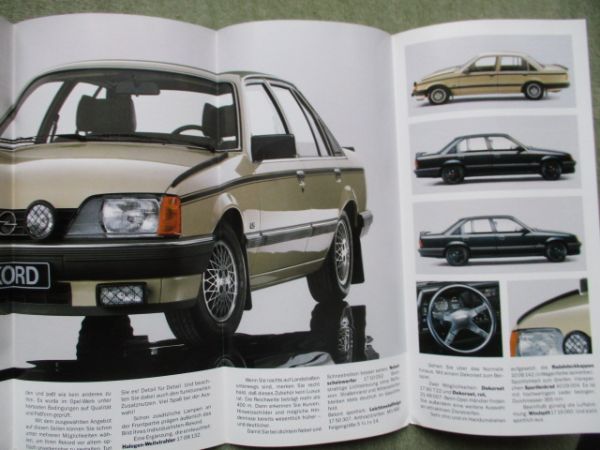 Opel Rekord E Zubehör Katalog April 1985