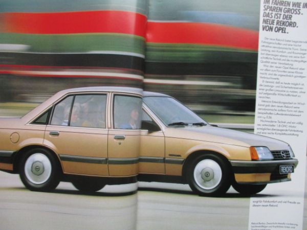 Opel Rekord E 1.8N S 2.0S 2.0E +2.3D Katalog April 1985