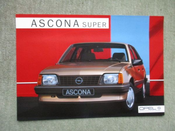 Opel Ascona C Super Prospektblatt Juni 1985