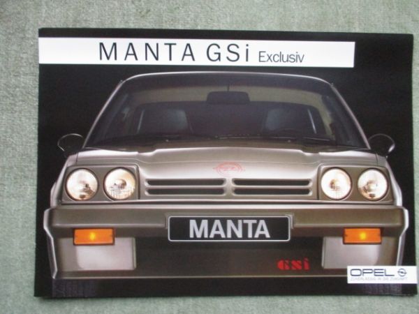 Opel Manta B Exclusiv April 1985 Katalog