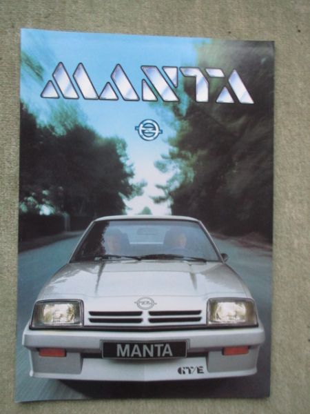 Opel Manta B 55kw 66kw 81kw GT/E Katalog August 1983 NEU
