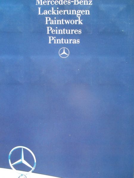 Mercedes Benz Lackierungen Prospekt Juni 1986