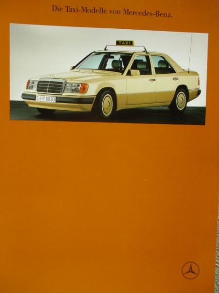 Mercedes Benz Taxi-Modelle W201 W124 Katalog Juli 1989