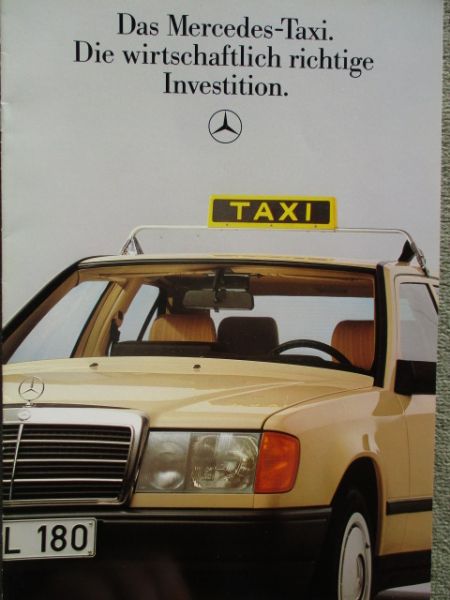 Mercedes Benz Taxi W201 W124 Prospekt August 1985