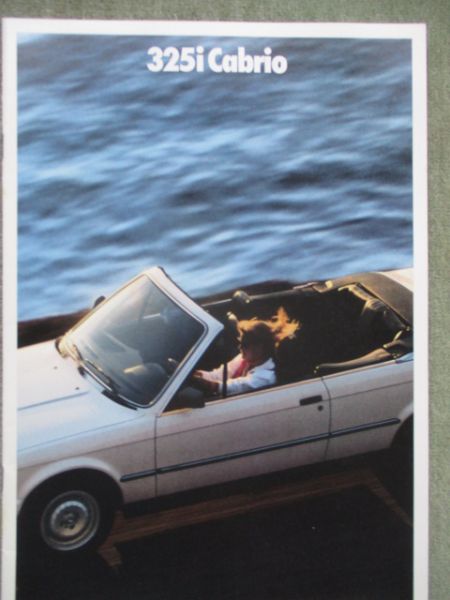 BMW 325i Cabrio E30 März 1987 Prospekt