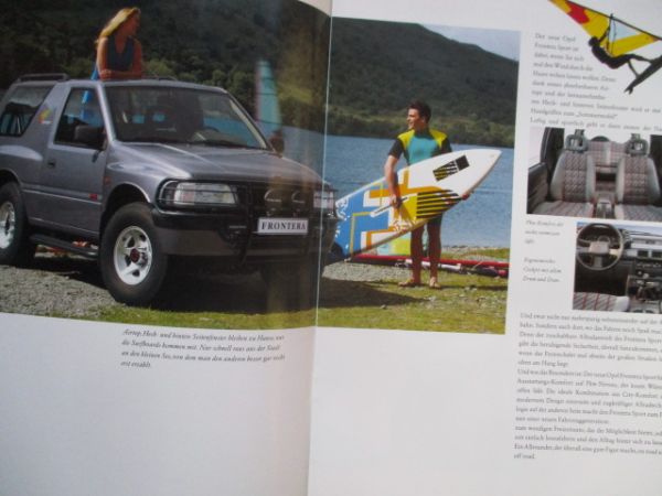 Opel Frontera 2.4l 92kw 2.0l 85kw +2.3l Turbo-Diesel Motor 74kw Katalog September 1991