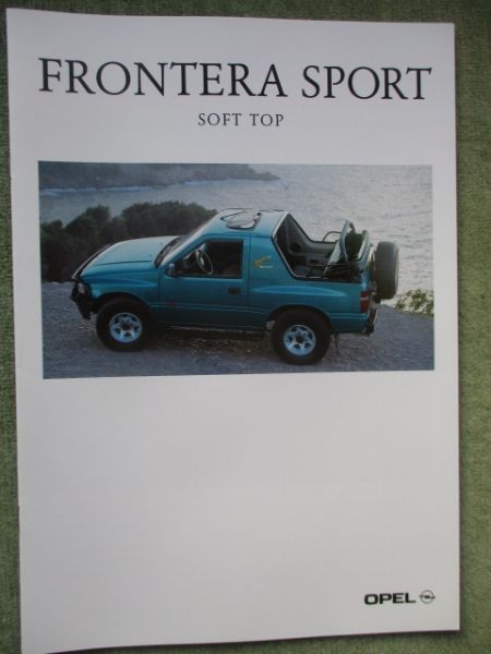 Opel Frontera Sport Soft Top Sonderkatalog März 1994