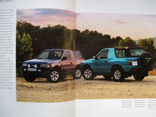 Opel Frontera +Sport 2.0l 85kw 2.2 16V 100kw +2.8Turbo-Diesel 83kw Katlaog März 1995