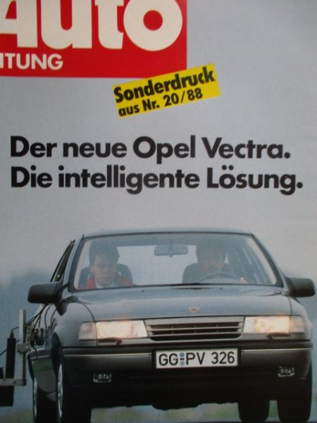 Auto Zeitung 20/1988 Opel Vectra A vs. Ascona C Sonderdruck