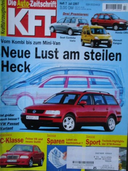kft die Autozeitschrift 7/1997 C-Klasse C240 V6 W202, Saab 9-5,A6 2.4, Daewoo Lanos,Fiat Punto II, Arosa 1.0,Rover 214 Si,