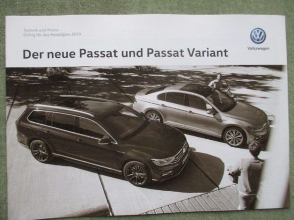 VW Passat +Variant (B8) Modelljahr 2020 2.0TSI OPF 1.6TDI SCR 2.0TDI SCR+4Motion