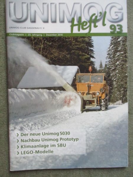 Unimog 12/2016 neue Unimog 5030, U411mit Raupenfahrwerk im Winterdienst,U421