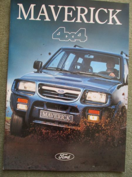 Ford Maverick 4X4 1.Generation GL GLS 3-türig 5-türick 2.4l Kat 91kw 2.7L Turbodiesel 74kw Katalog März 1995