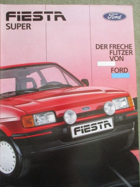 Ford Fiesta Super 37kw 55kw Prospekt August 1986