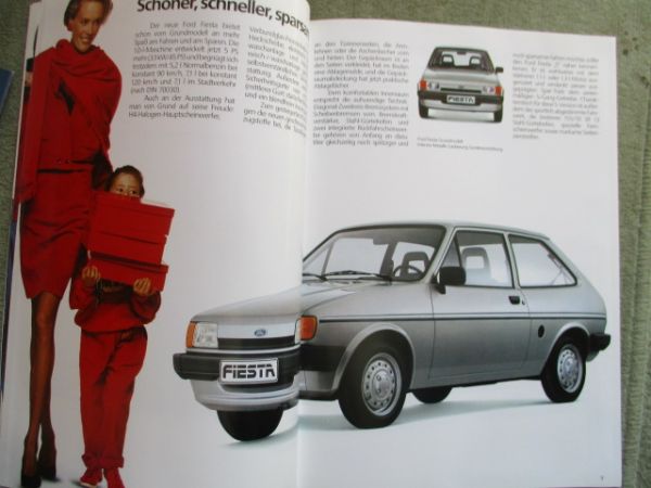 Ford Fiesta Prospekt +Diesel +XR2 3-türig +L +S +Ghia Dezember 1983