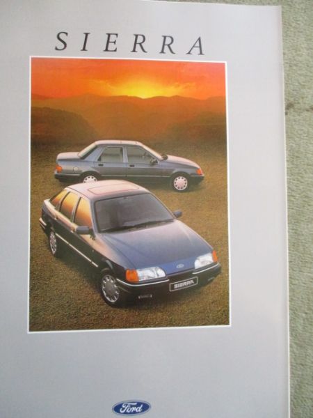 Ford Sierra 3-türig 5-türig +Turnier CL GL Ghia +x4x4 S XR 4x4 Katalog Juli 1987