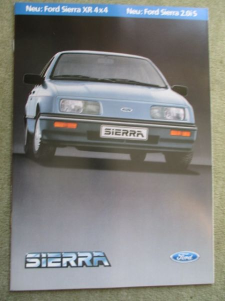 Ford Sierra Laser L GL Ghia 2.0iS XR4i +XR 4x4 +Turnier Katalog März 1985