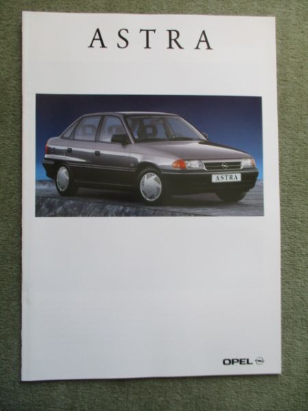 Opel Astra F Prospekt August 1992 1.4i kat 1.6i kat 1.8i kat 1.7d 1.7TD Kat Katalog August 1992