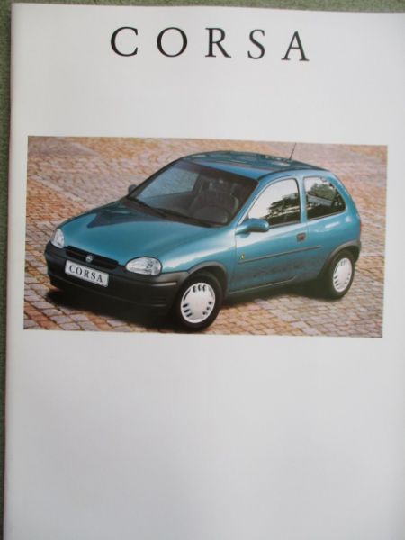 Opel Corsa B City Eco Swing Joy CDX +Sport +GSI 16V Prospekt Oktober 1994